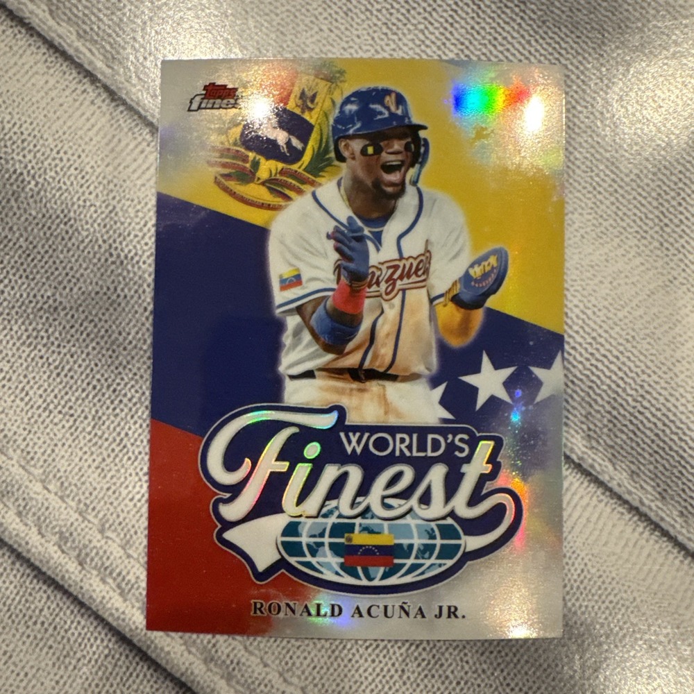 2026 Topps Finest World's Finest Refractor Ronald Acuña Jr. #WF-27 Venezuela